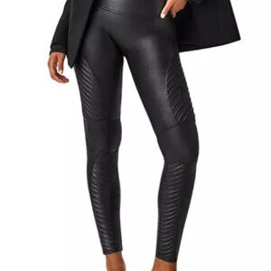 Spanx Faux Leather Moto Leggings